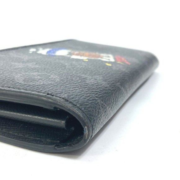 Authentic LOUIS VUITTON M80994 Monogram Eclipse Zippy Dragonnes Trunk print Long - Picture 14 of 16